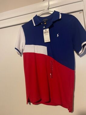 Polo by Ralph Lauren Boys' Tri-Color Polo - Blue/Red/White